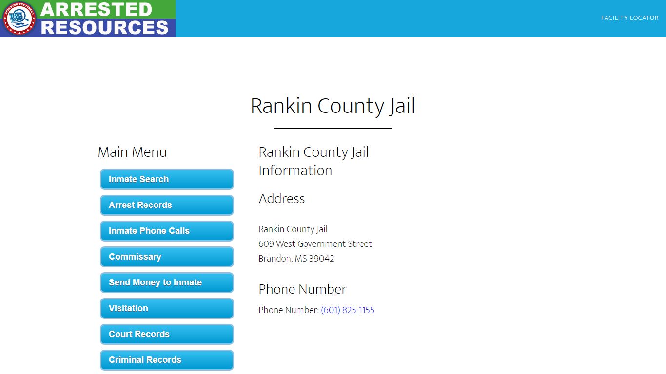 Rankin County Jail - Inmate Search - Brandon, MS